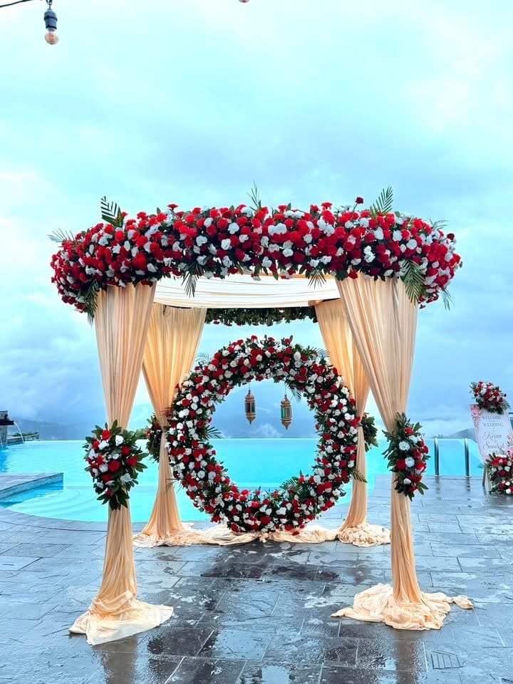 Poolside Engagement Setup — Engagement in Nepal